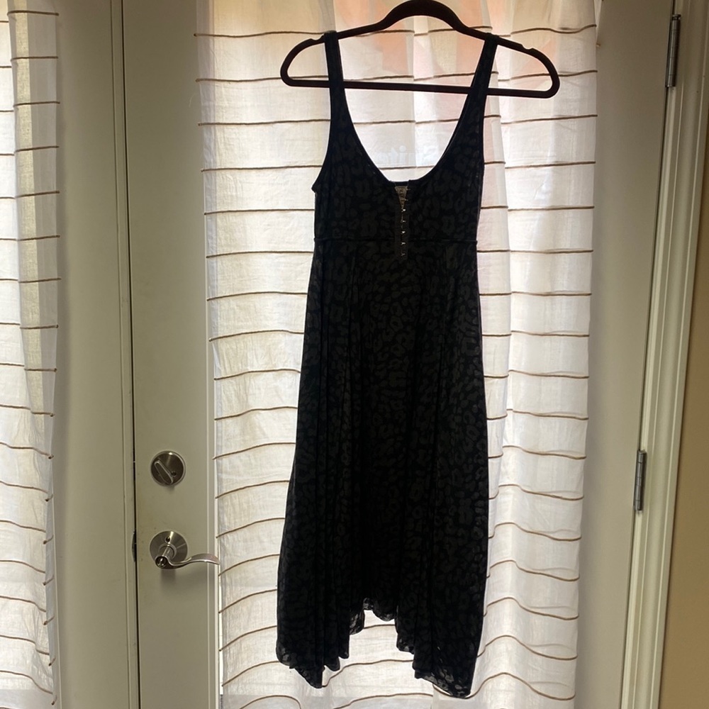 Free People CAMO print knit dress x small